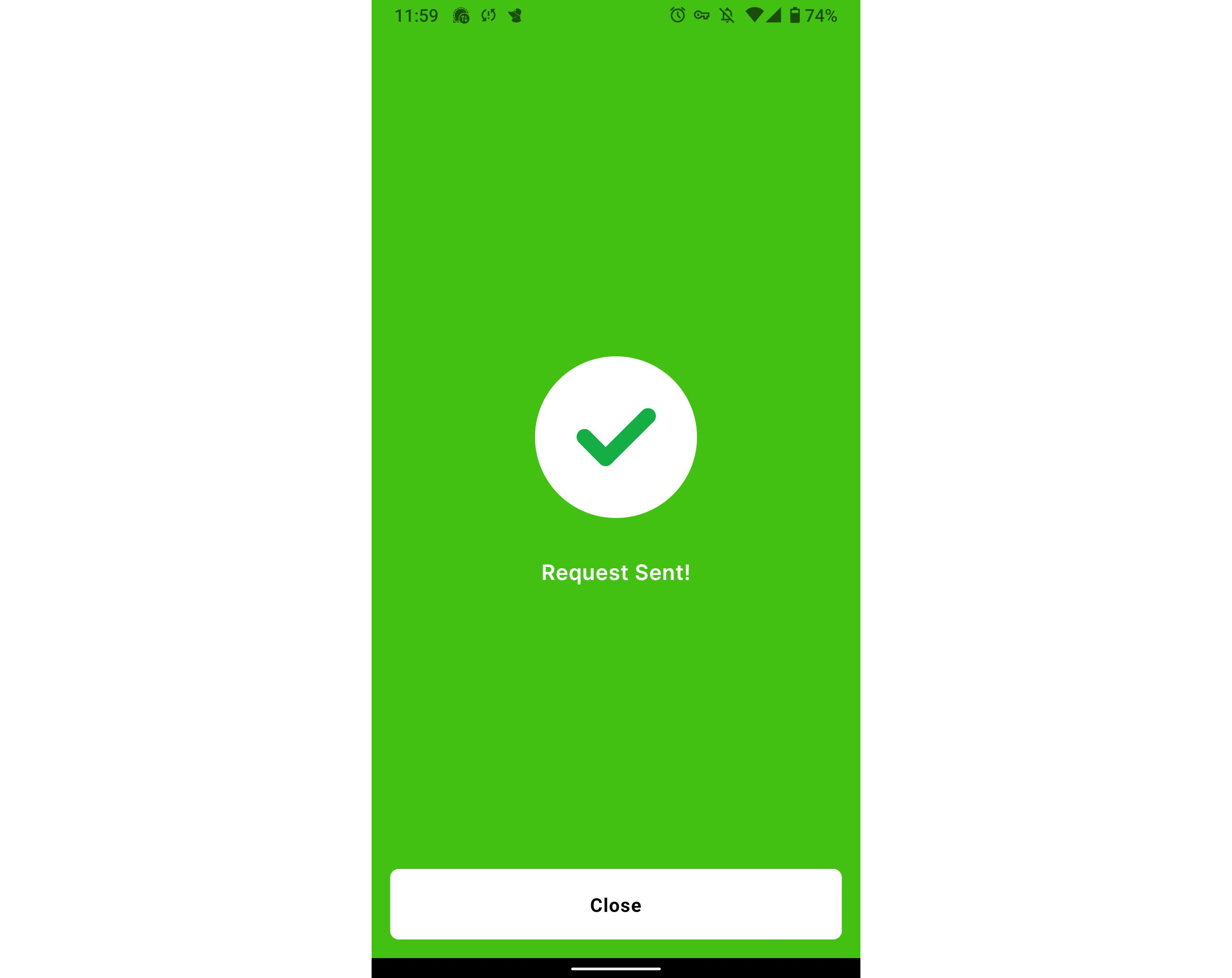 ZEBEDEE App | Withdrawal Request Success