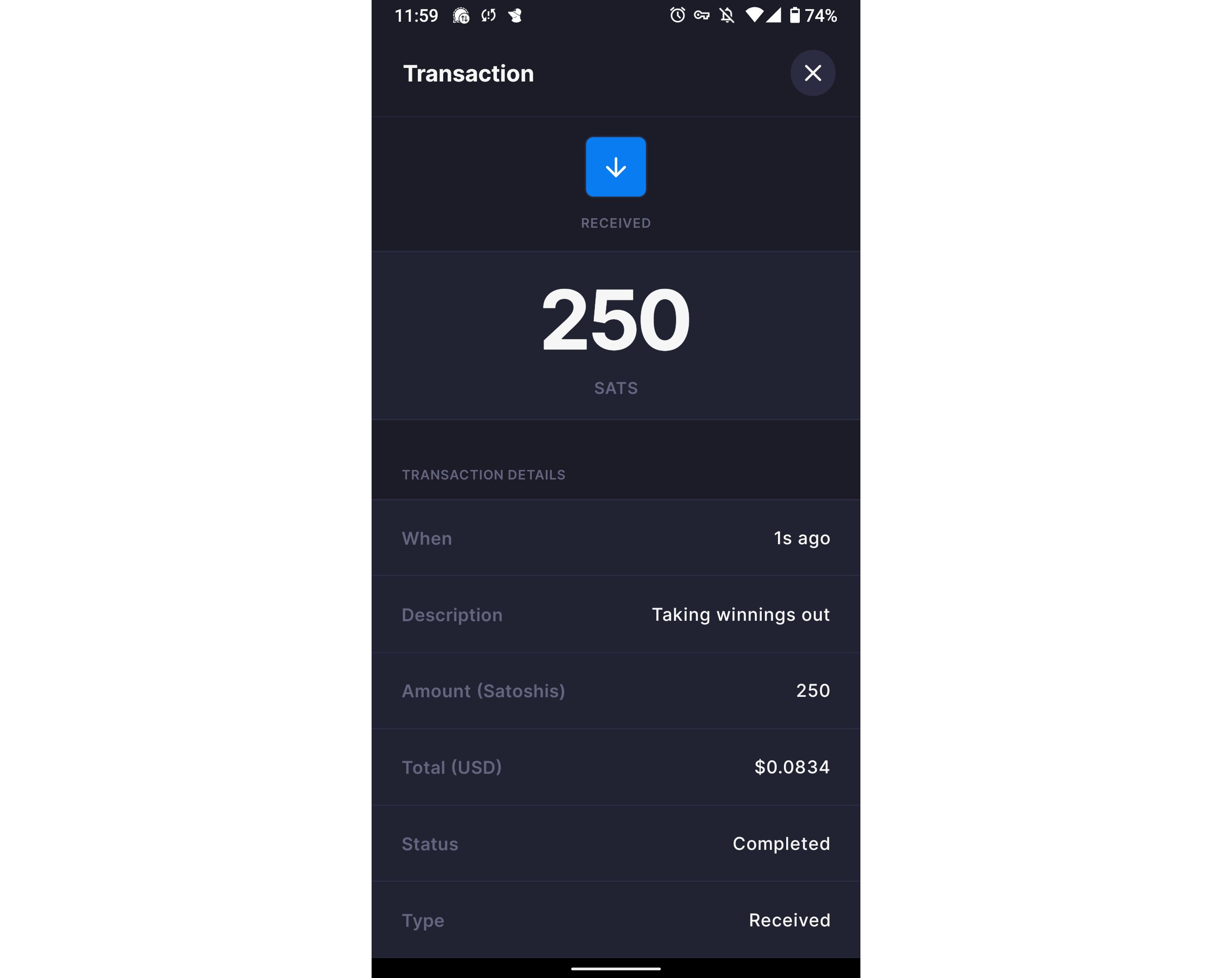 ZEBEDEE App | Withdrawal Request Details